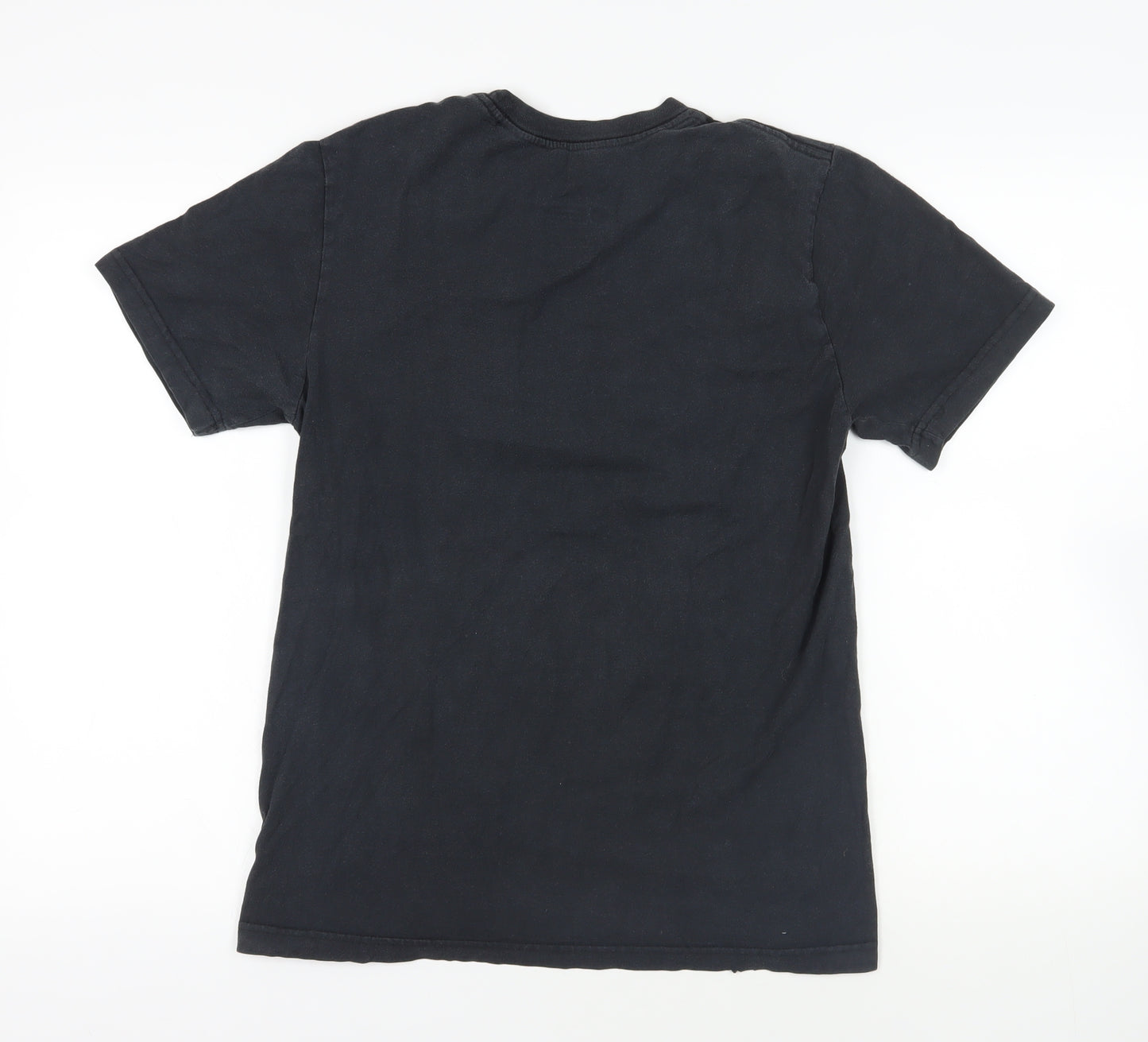 Nike Mens Black Cotton T-Shirt Size S Crew Neck - Logo Slogan