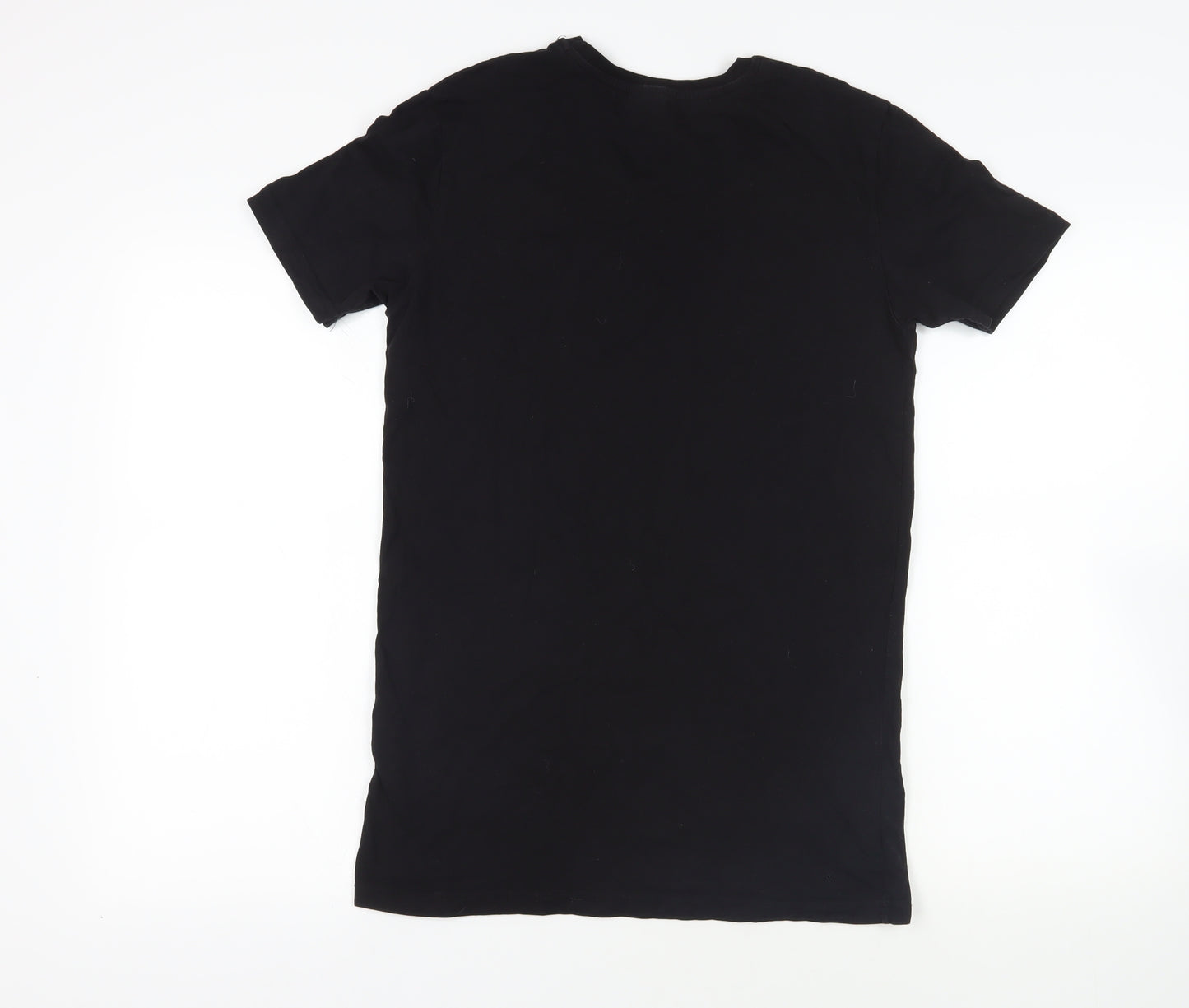 Fresh Coture Mens Black Cotton T-Shirt Size M Crew Neck - Logo