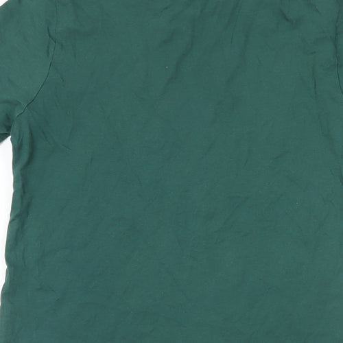 New Look Womens Green Cotton Basic T-Shirt Size 8 Crew Neck - Sun Eclipse