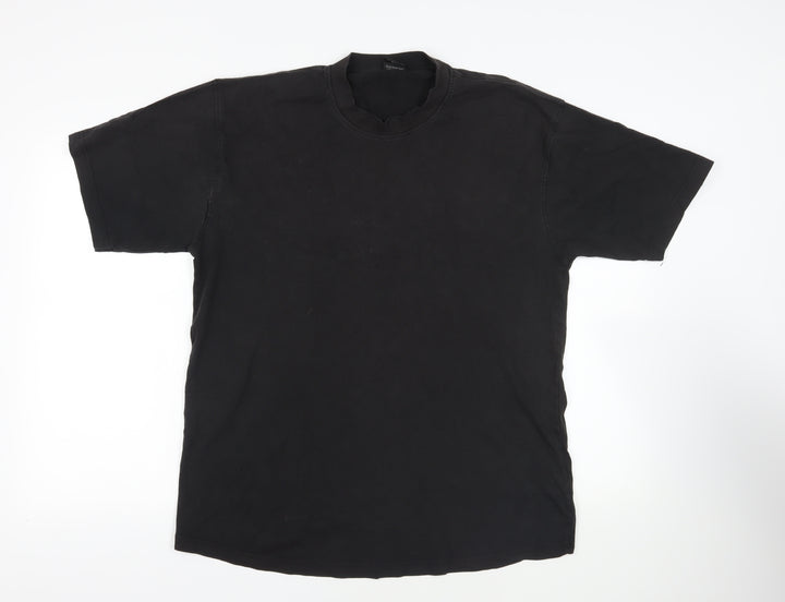 Ferrari Mens Black Cotton T-Shirt Size XL Crew Neck