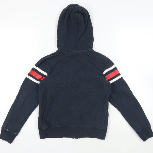 Levi's Boys Blue Cotton Full Zip Hoodie Size 12 Years Zip - Logo Pockets