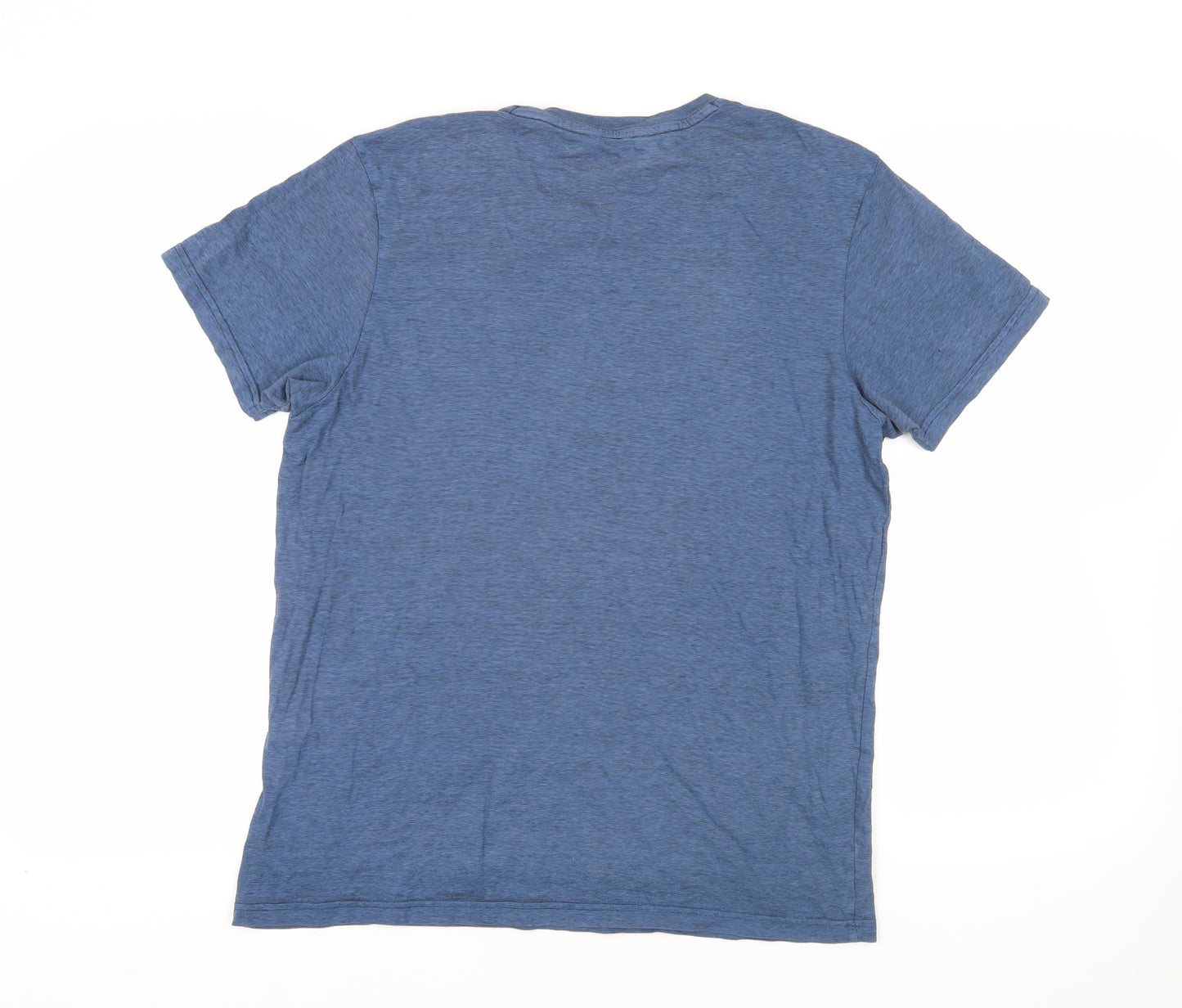 Ben Sherman Mens Blue Cotton T-Shirt Size M Crew Neck - Logo