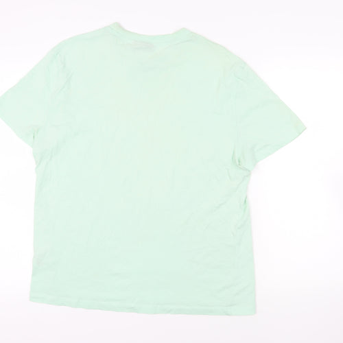 ASOS Mens Green Cotton T-Shirt Size M Crew Neck