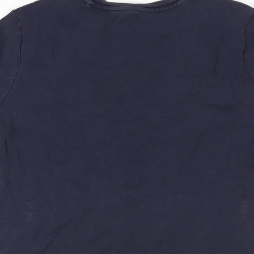 John Lewis Womens Blue Cotton Basic T-Shirt Size 10 Crew Neck