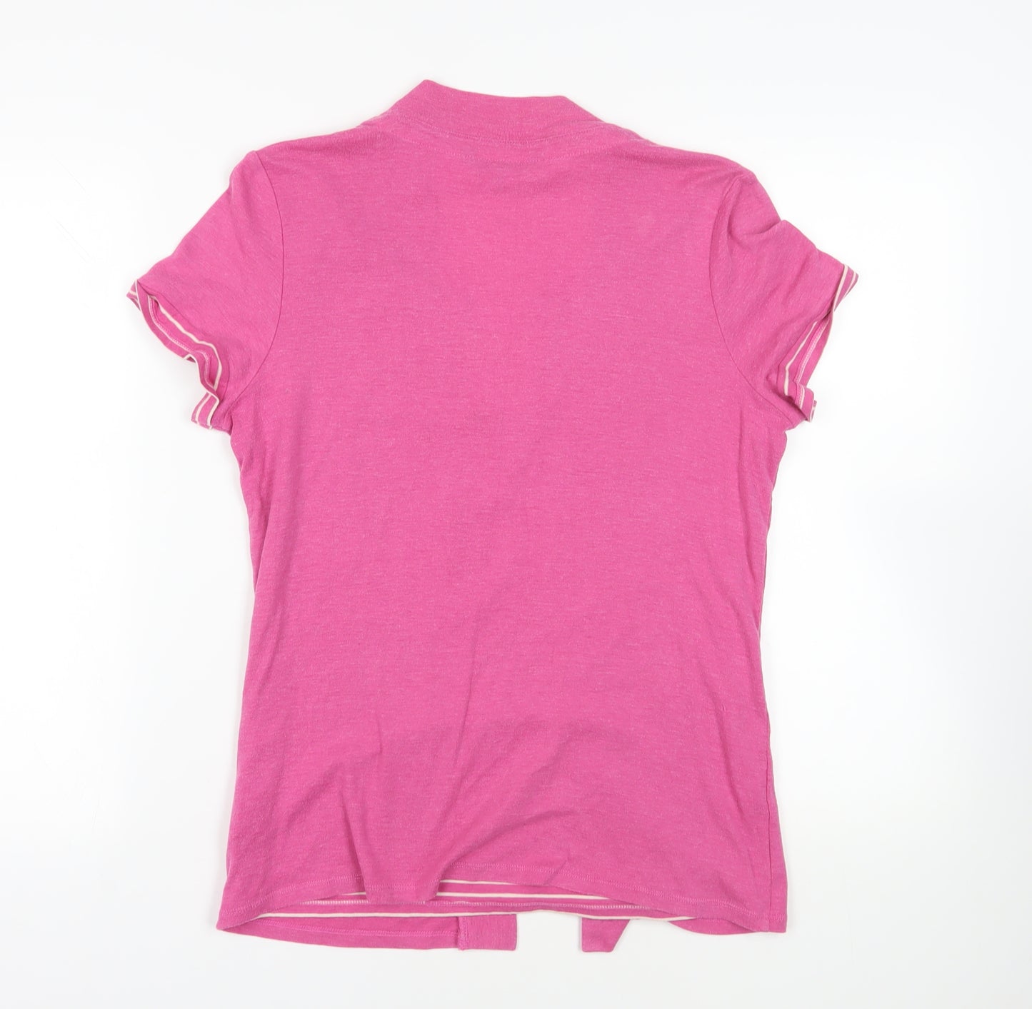 Maine New England Womens Pink Striped Cotton Basic T-Shirt Size 16 V-Neck - Layered