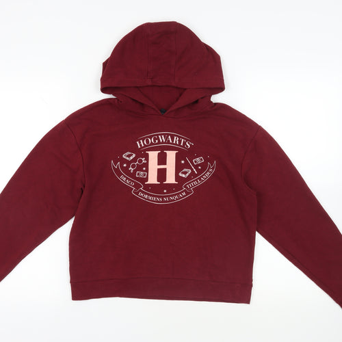 Harry Potter Girls Red Cotton Pullover Hoodie Size 12-13 Years Pullover - Hogwarts