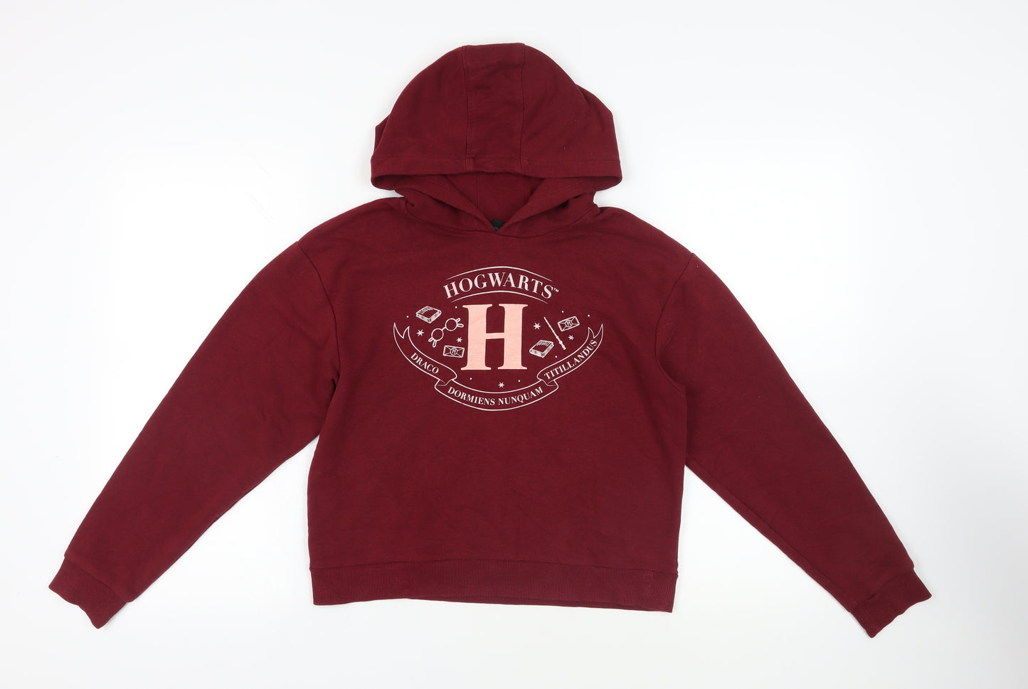 Harry Potter Girls Red Cotton Pullover Hoodie Size 12-13 Years Pullover - Hogwarts