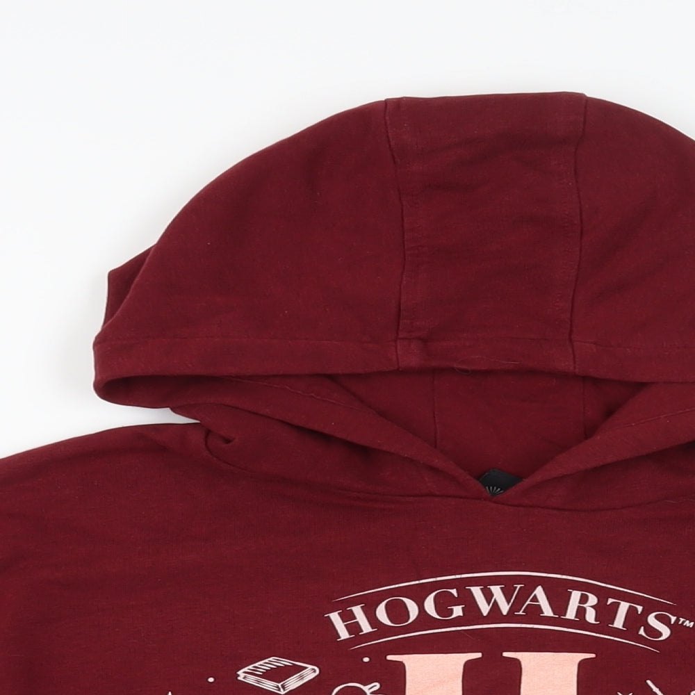 Harry Potter Girls Red Cotton Pullover Hoodie Size 12-13 Years Pullover - Hogwarts