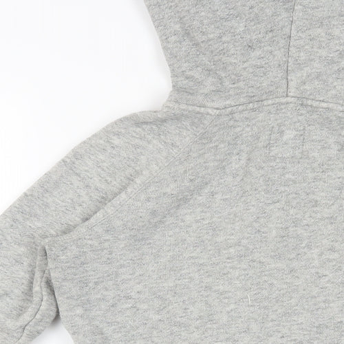 Jack Wills Womens Grey Cotton Full Zip Hoodie Size 8 Zip - Logo Pockets
