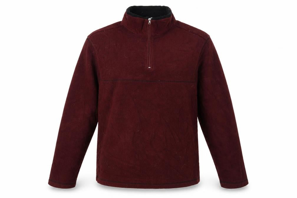 Front view of Cutting Edge men’s brown polyester pullover sweatshirt, size XL