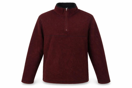Front view of Cutting Edge men’s brown polyester pullover sweatshirt, size XL