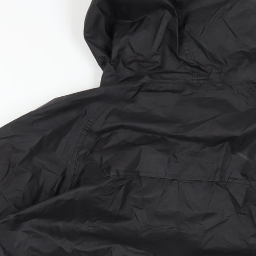 Regatta Boys Black Rain Coat Coat Size 9-10 Years Zip - Hooded Waterproof Lightweight