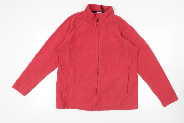 Cotton Traders Womens Pink Jacket Size L Zip - Logo Pockets