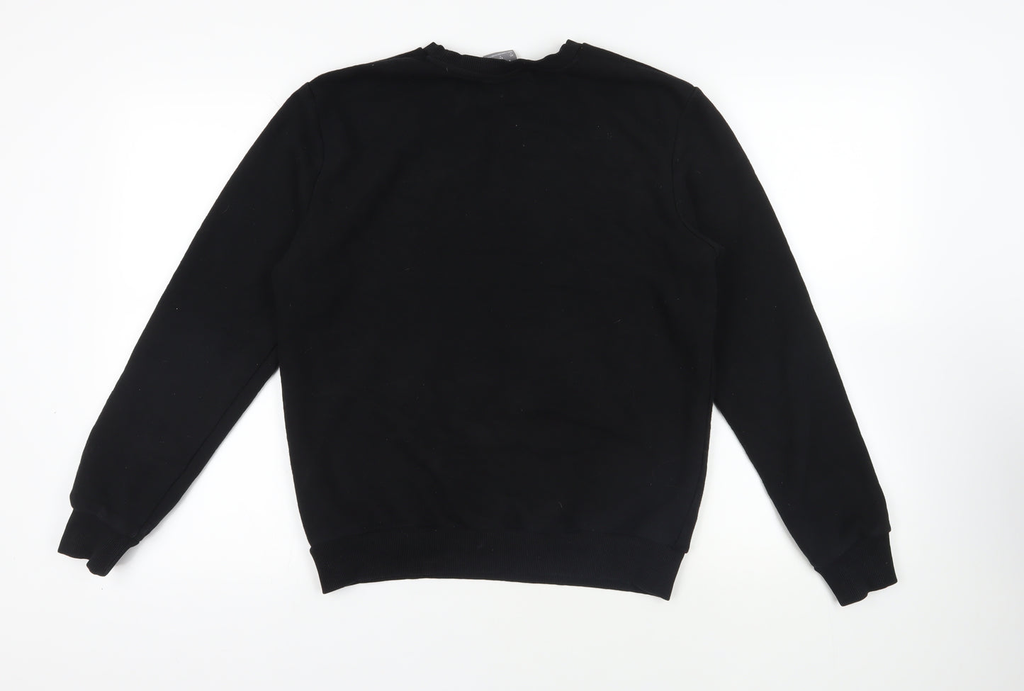 PUMA Womens Black Cotton Pullover Sweatshirt Size S Pullover - Logo