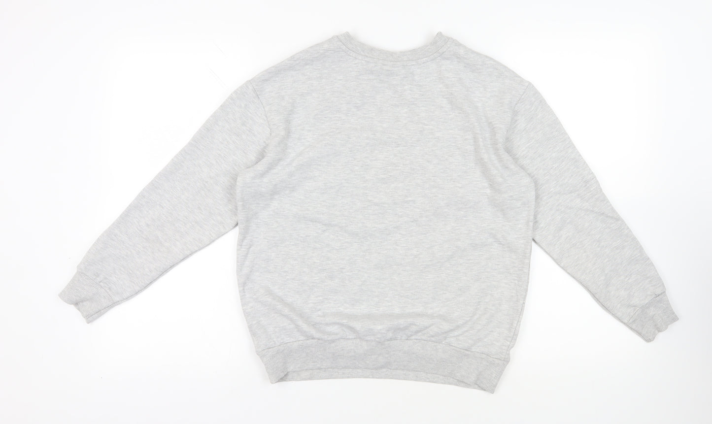 The Flintstones Womens Grey Cotton Pullover Sweatshirt Size S Pullover