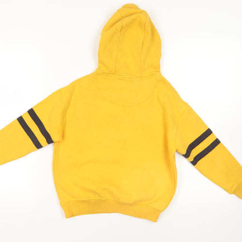 Marks and Spencer Girls Yellow Cotton Pullover Hoodie Size 8-9 Years Pullover - Harry Potter Hufflepuff