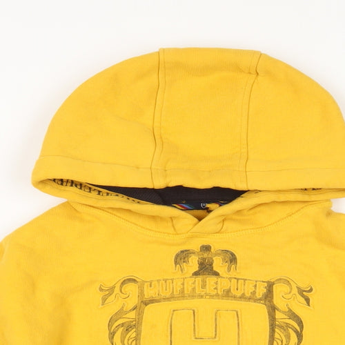 Marks and Spencer Girls Yellow Cotton Pullover Hoodie Size 8-9 Years Pullover - Harry Potter Hufflepuff