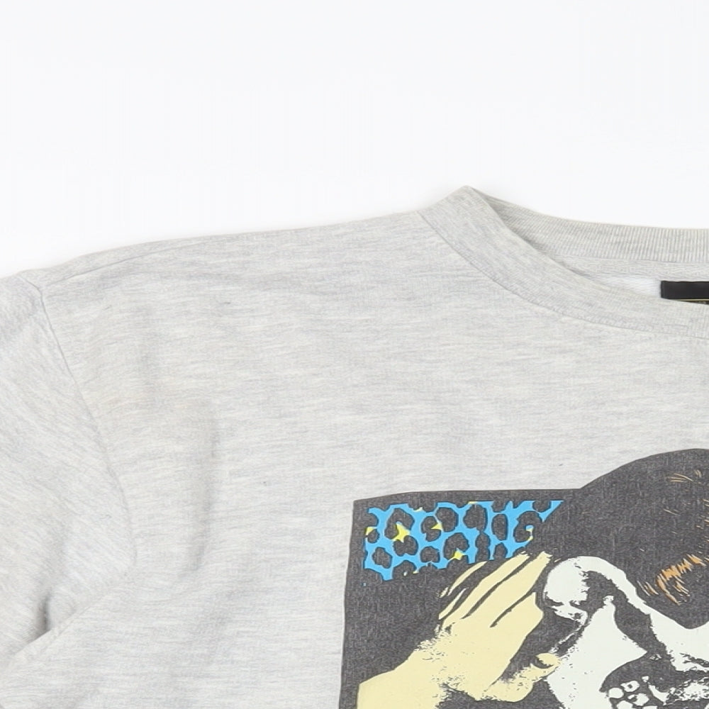 OBEY Mens Grey Cotton Pullover Sweatshirt Size M - Logo