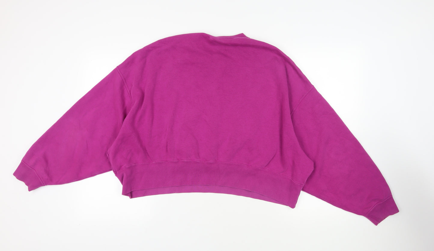 Nike Womens Purple Cotton Pullover Sweatshirt Size M Pullover - Logo