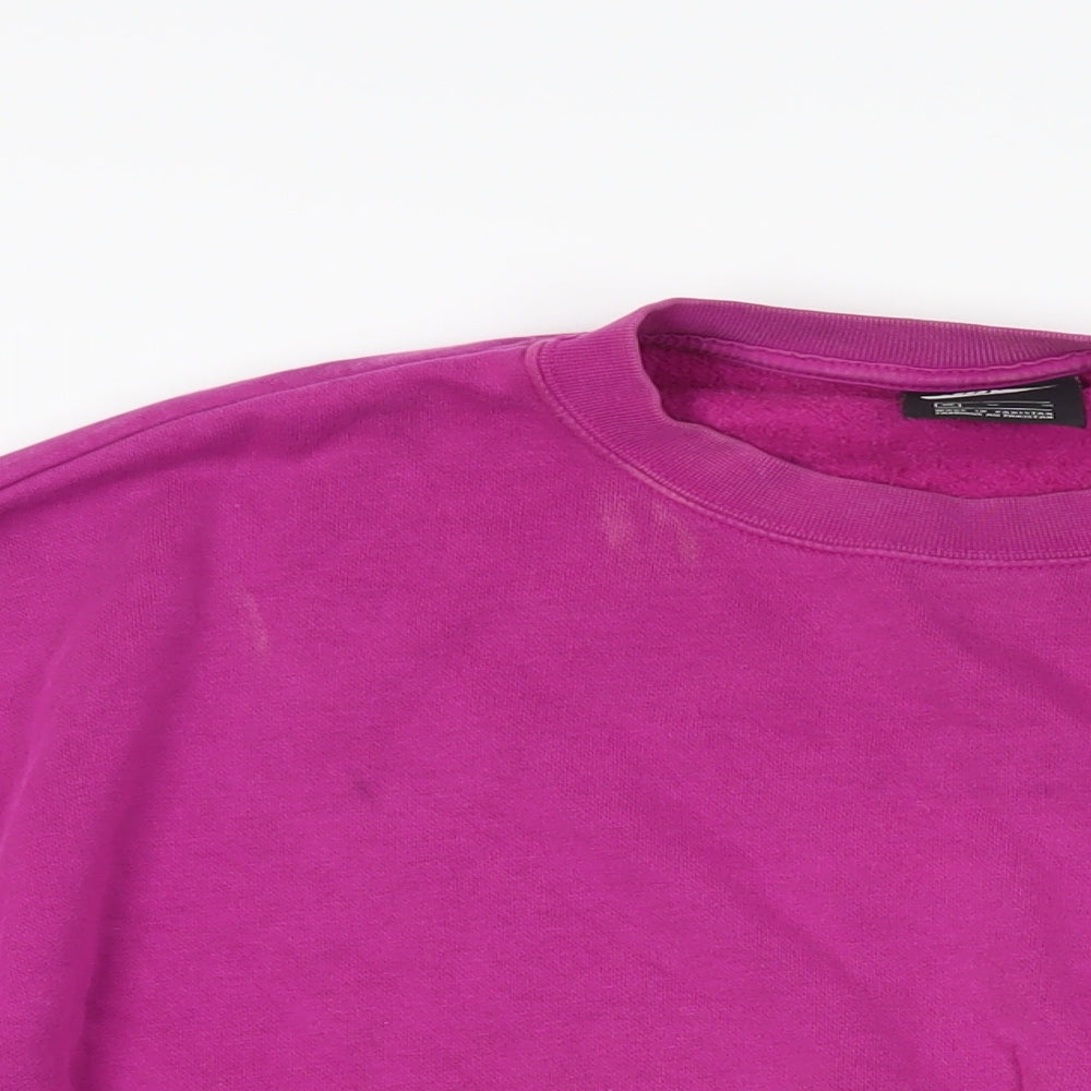 Nike Womens Purple Cotton Pullover Sweatshirt Size M Pullover - Logo