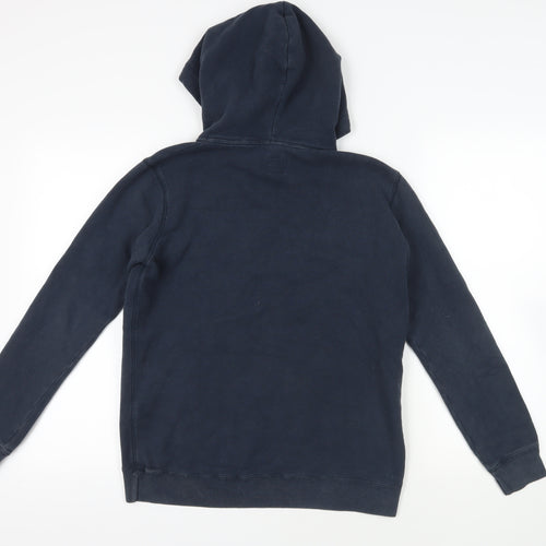 Jack Wills Womens Blue Cotton Pullover Hoodie Size 8 Pullover - Logo Pockets