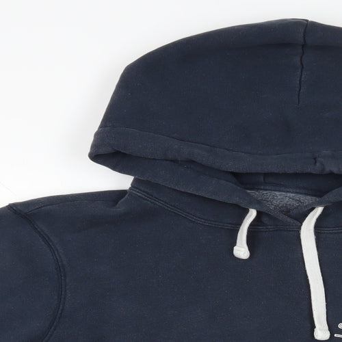 Jack Wills Womens Blue Cotton Pullover Hoodie Size 8 Pullover - Logo Pockets