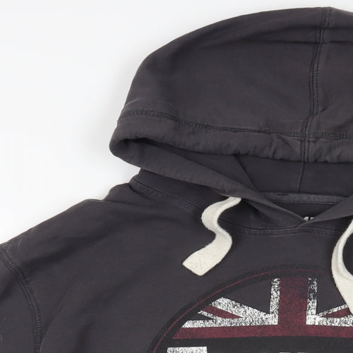Triumph Motorcycles Mens Grey Cotton Pullover Hoodie Size 2XL - Logo Pockets
