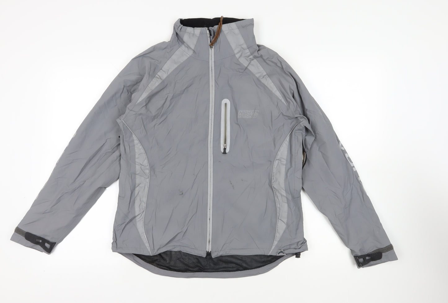 Altura Womens Grey Windbreaker Jacket Size 12 Zip - Logo Zipped Pockets Technical