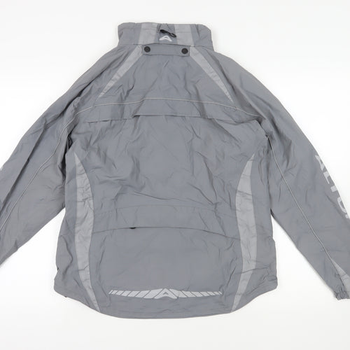 Altura Womens Grey Windbreaker Jacket Size 12 Zip - Logo Zipped Pockets Technical
