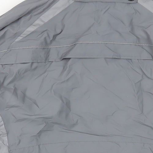 Altura Womens Grey Windbreaker Jacket Size 12 Zip - Logo Zipped Pockets Technical