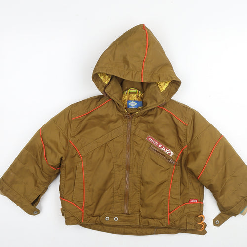 Oilliy Boys Brown Jacket Size 4-5 Years Zip