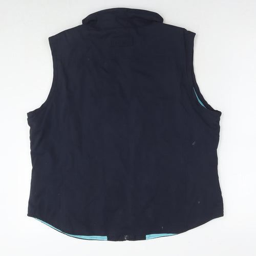 St Bernard Womens Blue Gilet Waistcoat Size 18 Zip - Size 18-20