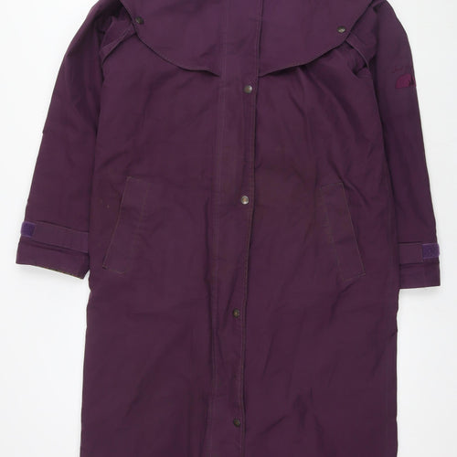 Jack Turphy Womens Purple Trench Coat Jacket Size 10 Zip