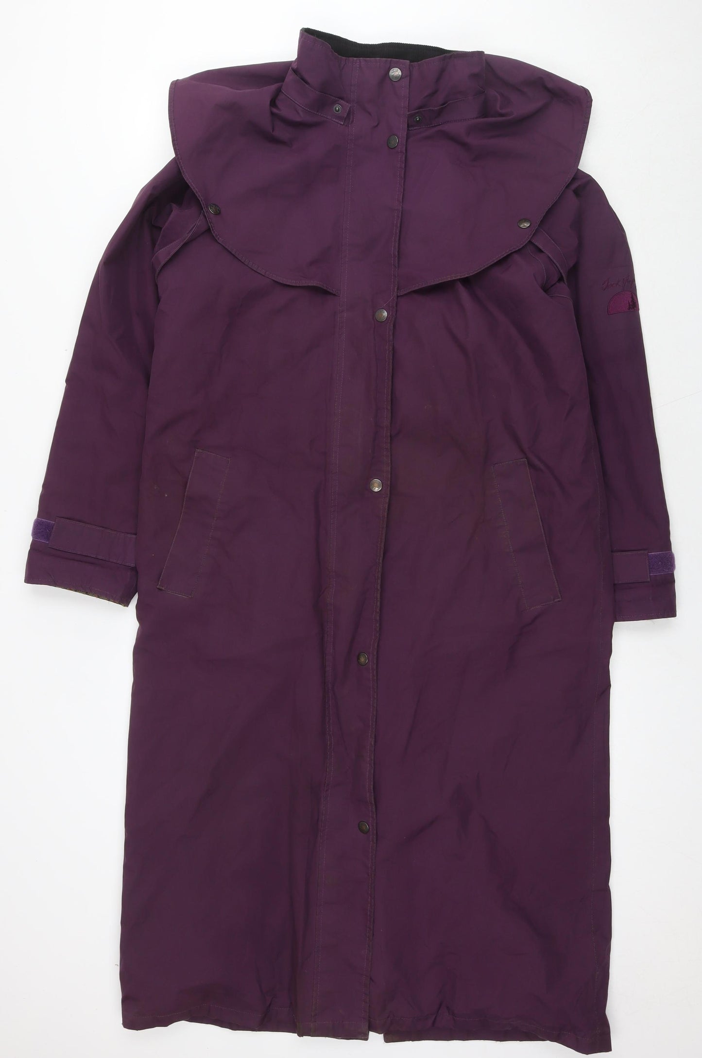 Jack Turphy Womens Purple Trench Coat Jacket Size 10 Zip