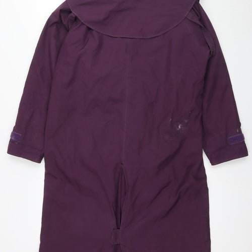 Jack Turphy Womens Purple Trench Coat Jacket Size 10 Zip