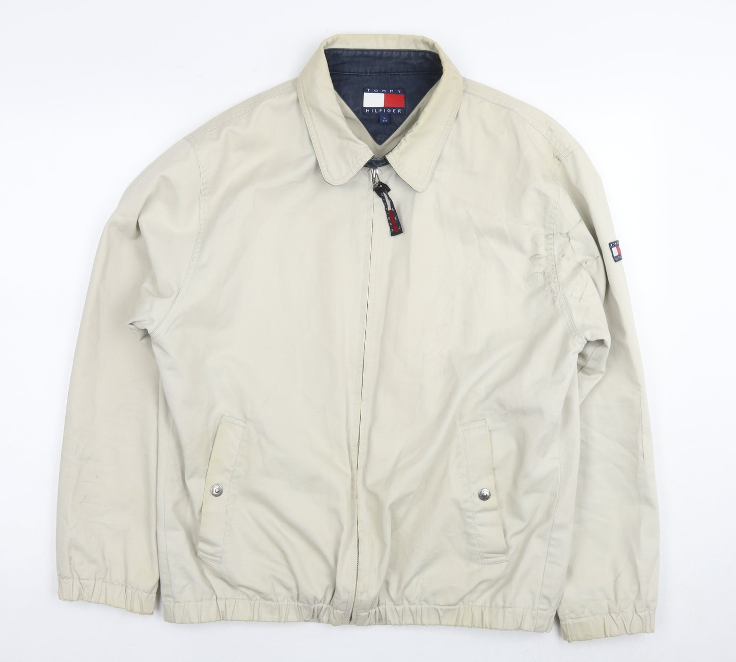 Tommy Hilfiger Mens Beige Jacket Size L Zip