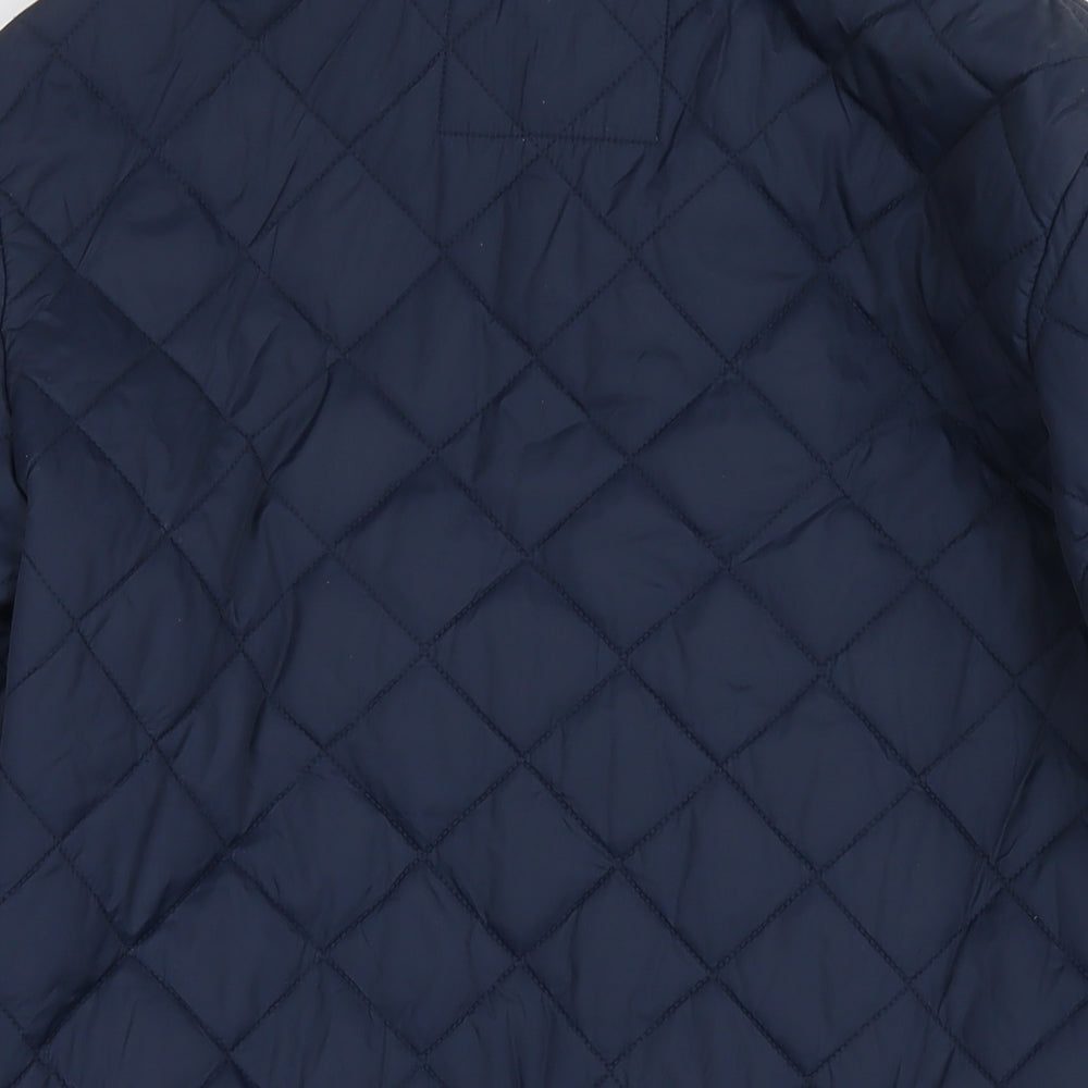 Jack Wills Mens Blue Quilted Jacket Size M Zip