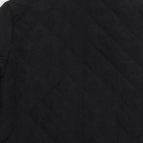 Onfire Mens Black Quilted Jacket Size S Zip