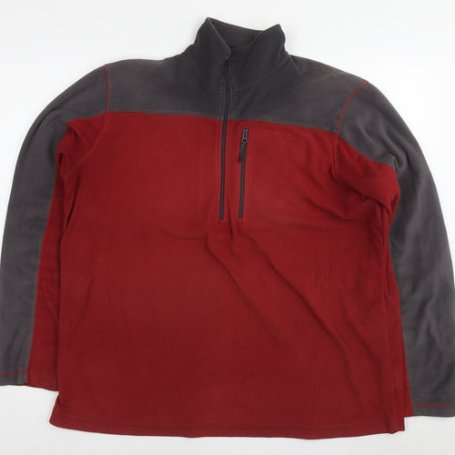 Mountain Warehouse Mens Red Polyester Pullover Sweatshirt Size L