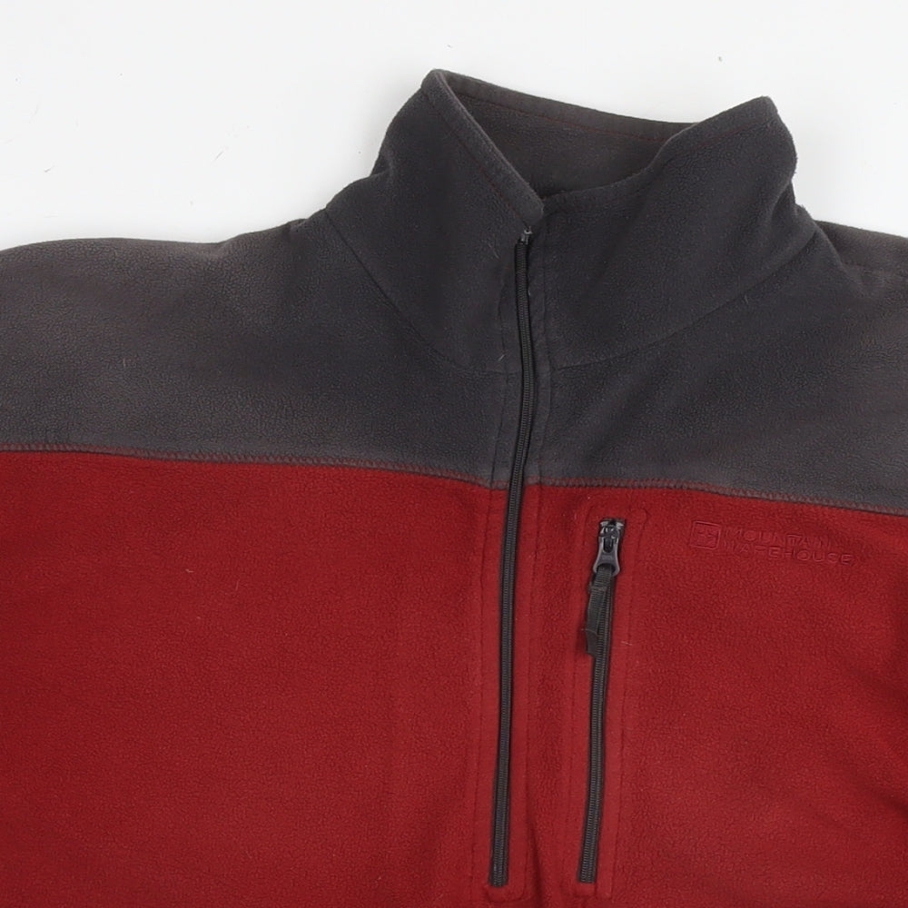 Mountain Warehouse Mens Red Polyester Pullover Sweatshirt Size L