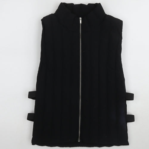 COS Womens Black Gilet Waistcoat Size M Zip - Side Slit(s), size M/L