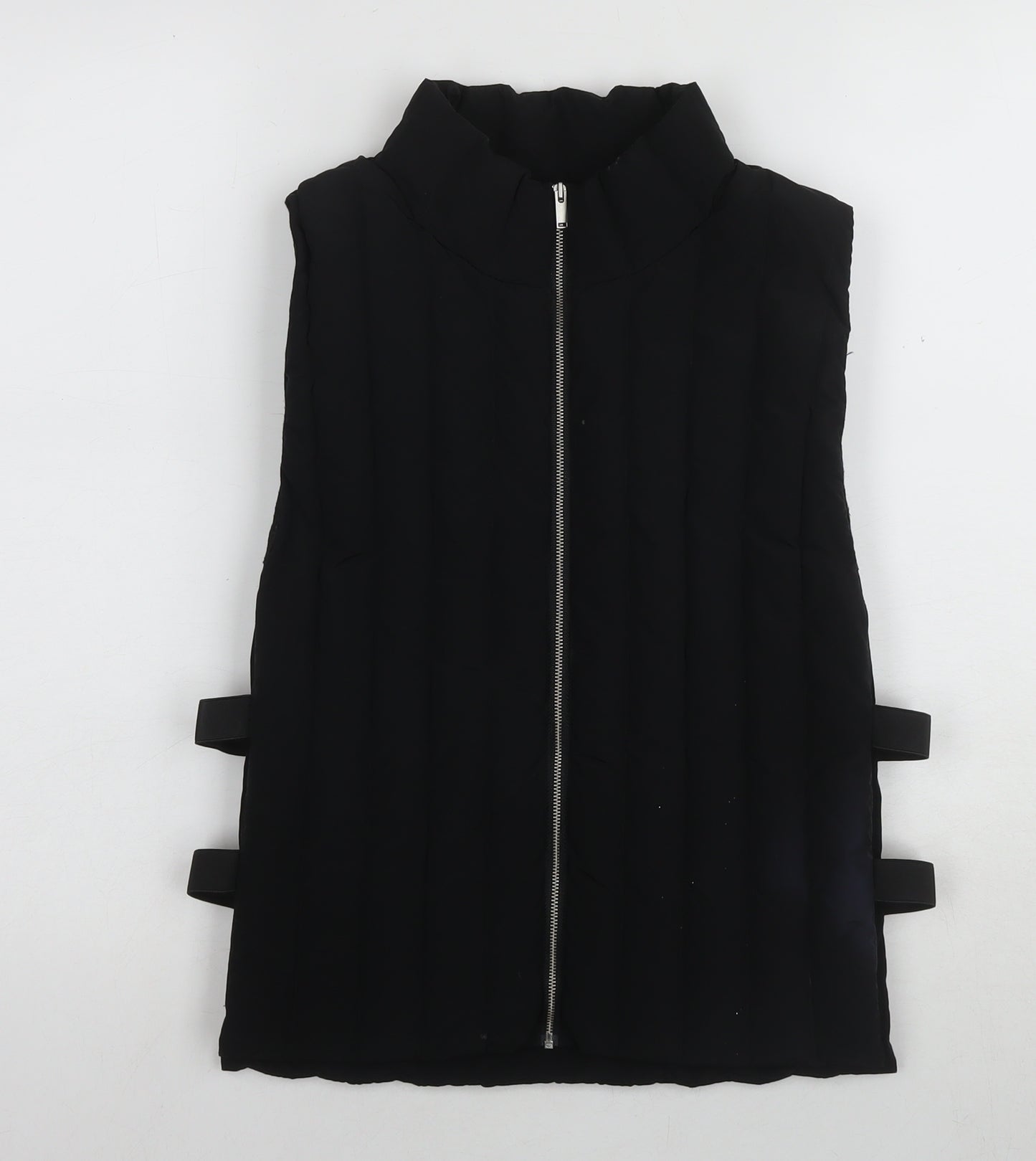 COS Womens Black Gilet Waistcoat Size M Zip - Side Slit(s), size M/L