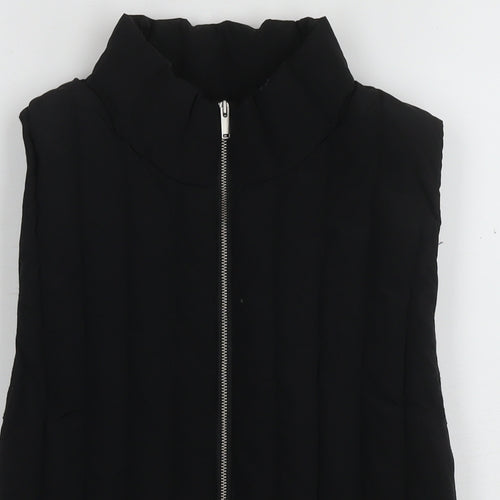 COS Womens Black Gilet Waistcoat Size M Zip - Side Slit(s), size M/L