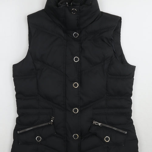 Esprit Womens Black Gilet Waistcoat Size M Zip