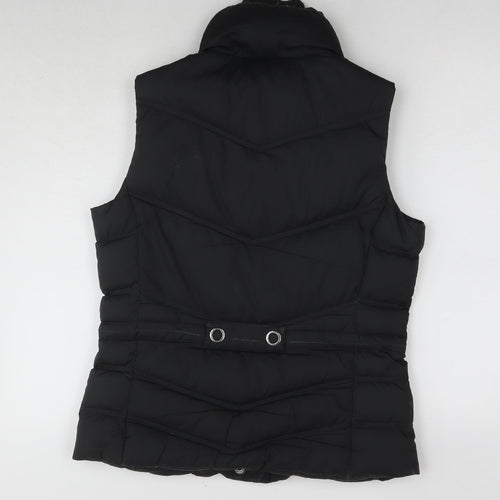 Esprit Womens Black Gilet Waistcoat Size M Zip