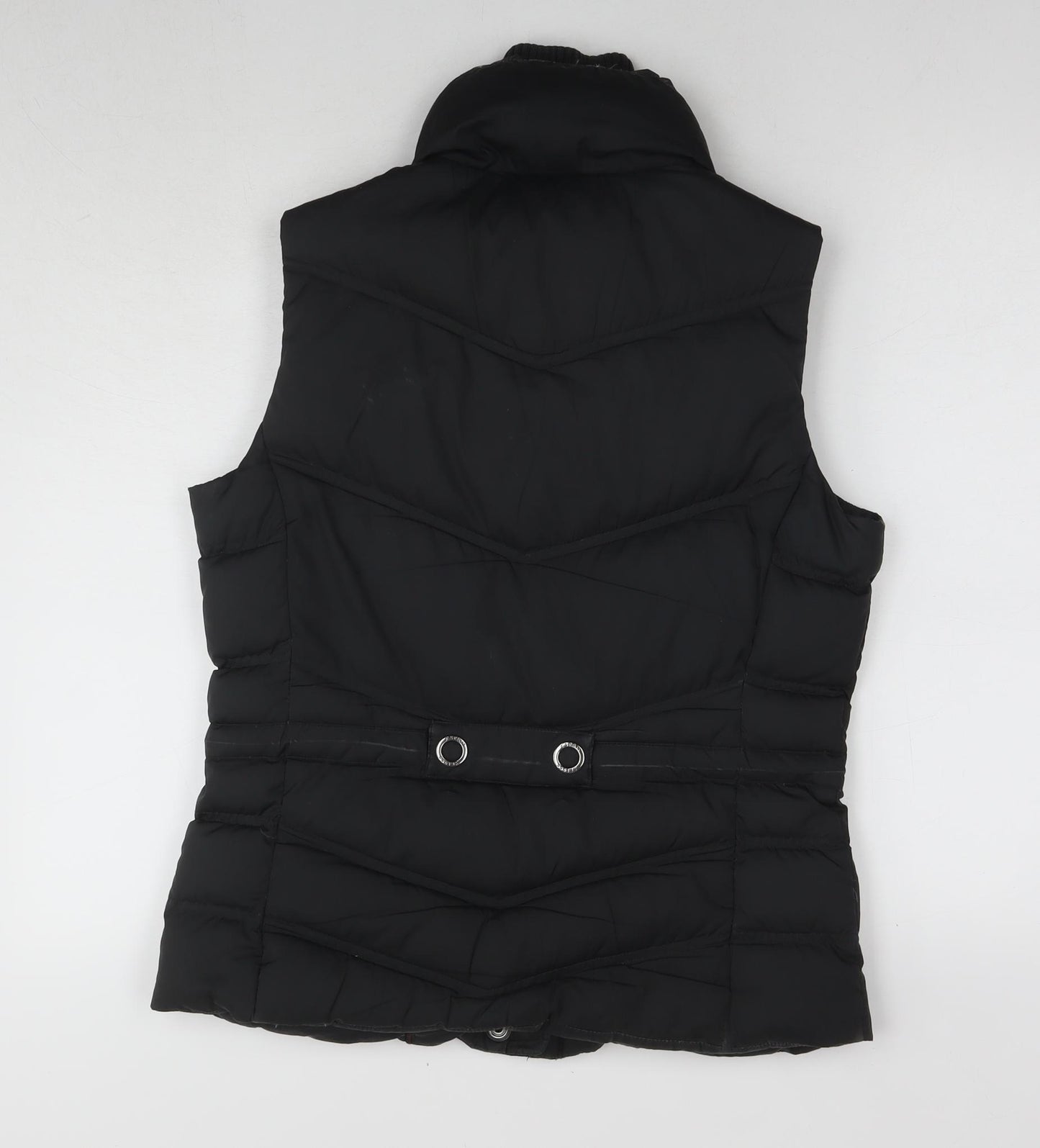 Esprit Womens Black Gilet Waistcoat Size M Zip