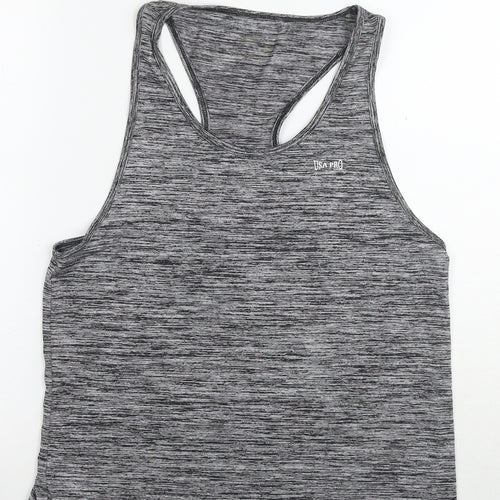 USA Pro Womens Grey Polyester Basic Tank Size 14 Round Neck Pullover