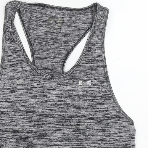 USA Pro Womens Grey Polyester Basic Tank Size 14 Round Neck Pullover
