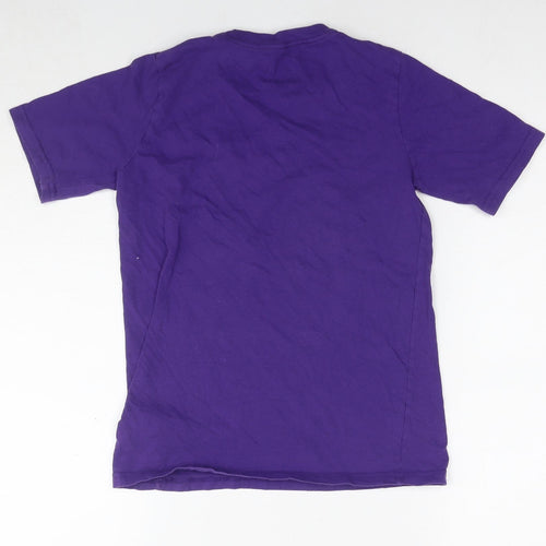Nike Boys Purple Cotton Basic T-Shirt Size 10-11 Years Round Neck Pullover - Age 10-12 Years West