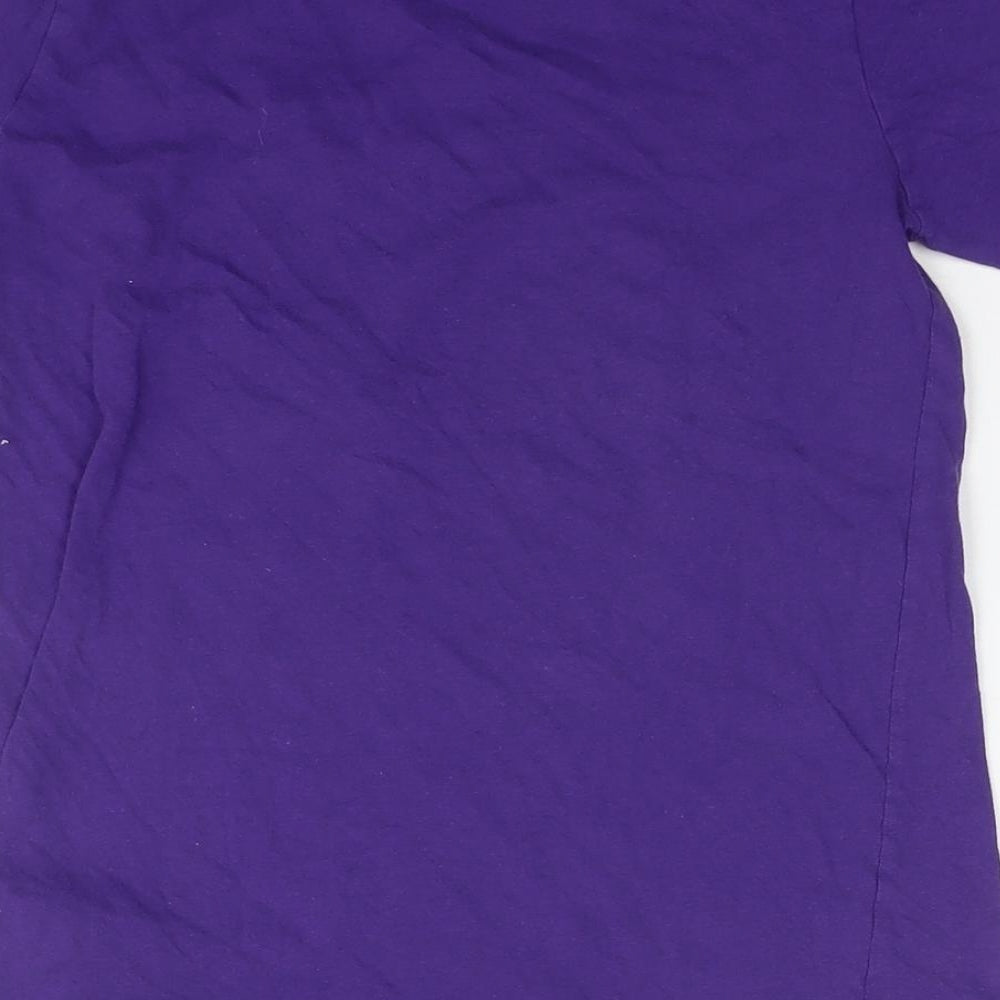 Nike Boys Purple Cotton Basic T-Shirt Size 10-11 Years Round Neck Pullover - Age 10-12 Years West
